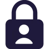 Privacy protection lock icon
