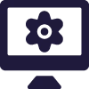 Desktop with cog icon