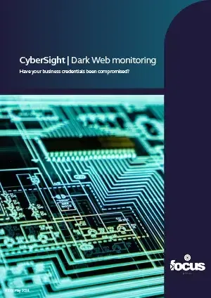 Dark web monitoring brochure front cover
