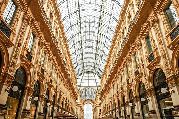 Shot of shopping centre with skyview