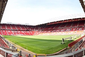 Inside of the Old Trafford in Manchester