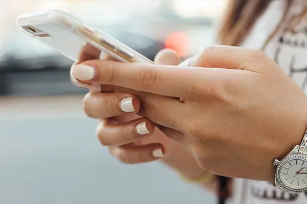 Woman using a mobile phone