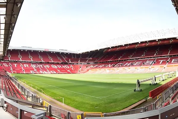 Inside of Old Trafford football stadium