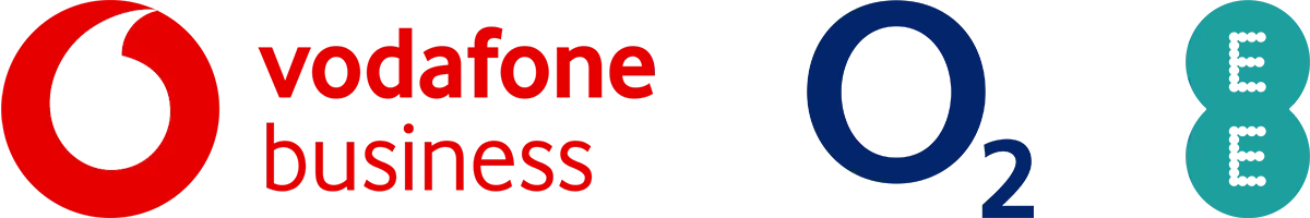Vodafone, O2 and EE logo's