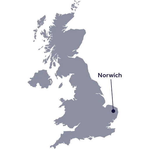 Norwich Location Map