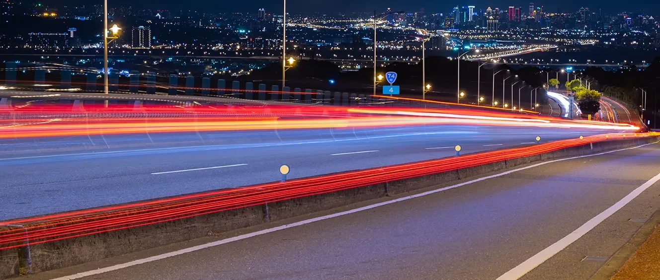 Fibre lines going through a city