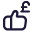 Thumbs up pound symbol icon