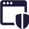 Web application firewall shield icon